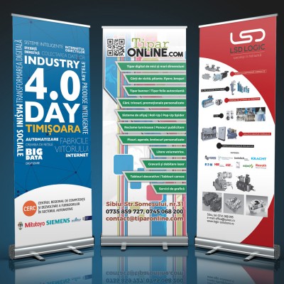 Sistem de afisaj Roll-Up