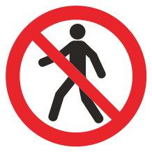 Semn de interdicție cod 106