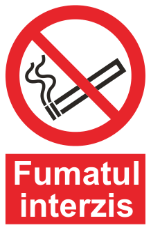 Fumatul interzis — semn cod 117