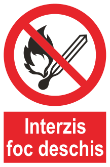 Interzis foc deschis — semn cod 118