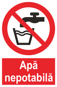 Apă nepotabilă — semn cod 121