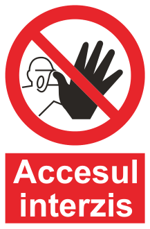 Accesul interzis — semn cod 123