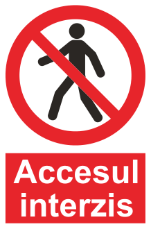 Accesul interzis — semn cod 126