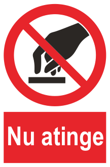 Nu atinge — semn cod 128
