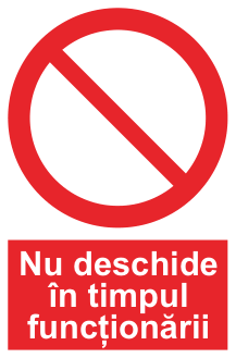 Nu deschide în timpul funcționării — semn cod 138