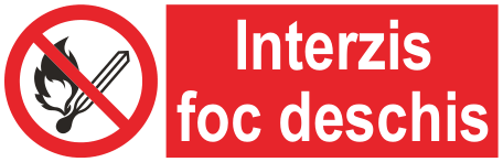 Interzis foc deschis — semn cod 143