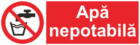 Apă nepotabilă — semn cod 146