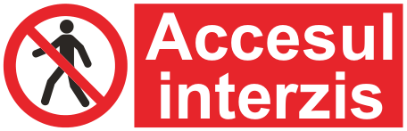 Accesul interzis — semn cod 151
