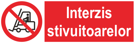 Interzis stivuitoarelor — semn cod 156