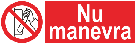Nu manevra — semn cod 158