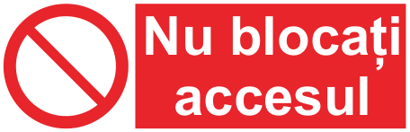 Nu blocați accesul — semn cod 171