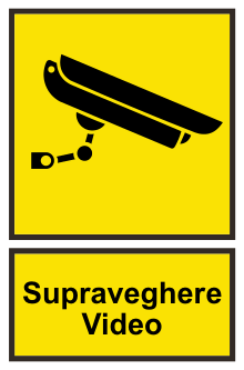 Supraveghere video — semn cod 174