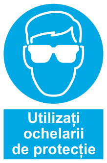 Utilizați ochelarii de protecție — semn cod 217