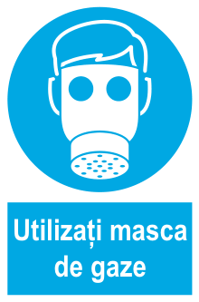 Utilizați masca de gaze — semn cod 220