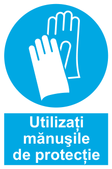 Utilizați mănușile de protecție — semn cod 222