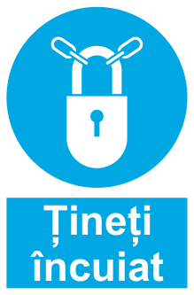 Țineți încuiat — semn cod 228