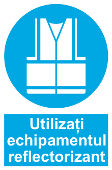 Utilizați echipamentul reflectorizant — semn cod 233