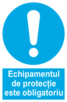 Echipamentul de protecție este obligatoriu — semn cod 235