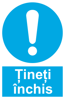 Țineți închis — semn cod 237