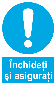 Închideți și asigurați — semn cod 241