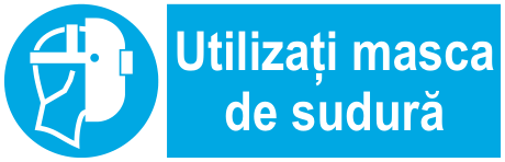 Utilizați masca de sudură — semn cod 265