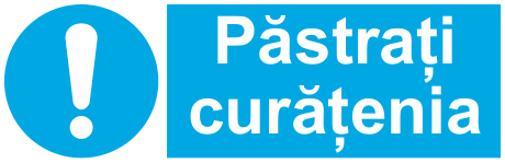Păstrați curățenia — semn cod 275