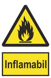 Inflamabil — semn cod 323
