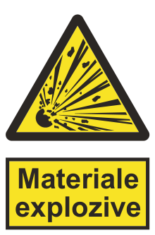 Materiale explozive — semn cod 332