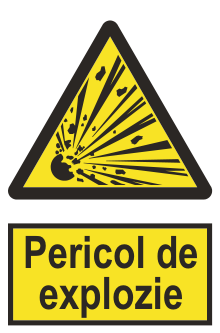 Pericol de explozie — semn cod 333