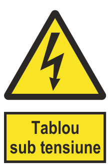 Tablou sub tensiune — semn cod 341