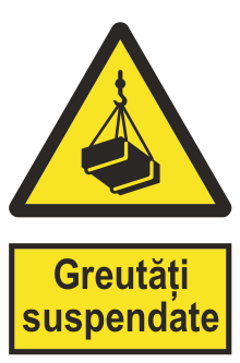 Greutăți suspendate — semn cod 368