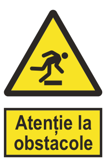 Atenție la obstacole — semn cod 370