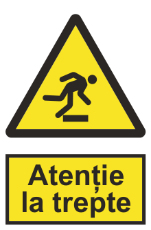 Atenție la trepte — semn cod 372