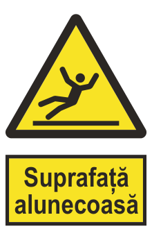 Suprafață alunecoasă — semn cod 376