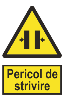 Pericol de strivire — semn cod 378