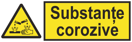 Substanțe corozive — semn cod 413
