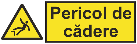 Pericol de cădere — semn cod 419
