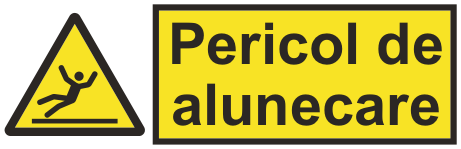 Pericol de alunecare — semn cod 420