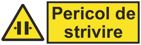 Pericol de strivire — semn cod 422