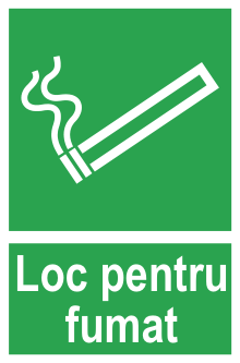 Loc pentru fumat — semn cod 521