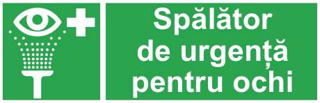 Spălător de urgență pentru ochi — semn cod 528
