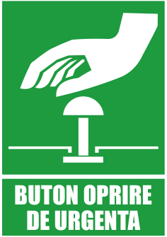 Buton de oprire de urgență — semn cod 537
