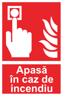 Apasă în caz de incendiu — semn cod 617