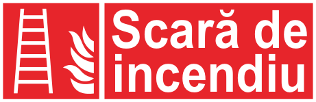 Scară de incendiu — semn cod 624