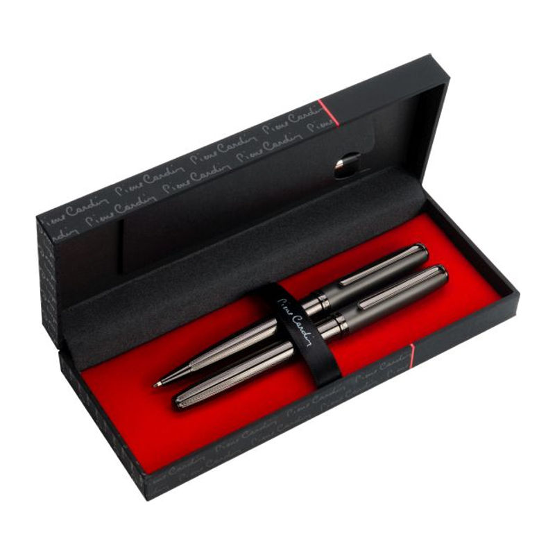 Set roller + pix Pierre Cardin, gunmetal