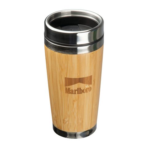 Cană termos cu acoperire bambus, 400ml 5