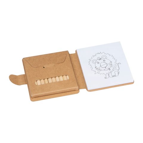 Carte de colorat ecologic cu 12 creioane colorate 12