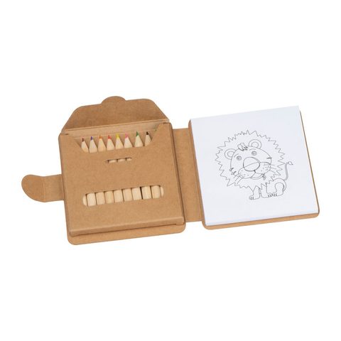 Carte de colorat ecologic cu 12 creioane colorate 13