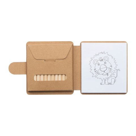 Carte de colorat ecologic cu 12 creioane colorate 16