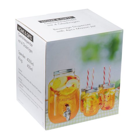 Dispenser de băutură, 4000 ml + 4 × 450 ml 12